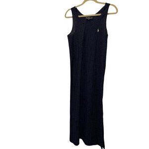 Ralph Lauren Blue Label Vintage AS NEW blue polka dot cotton sun dress S